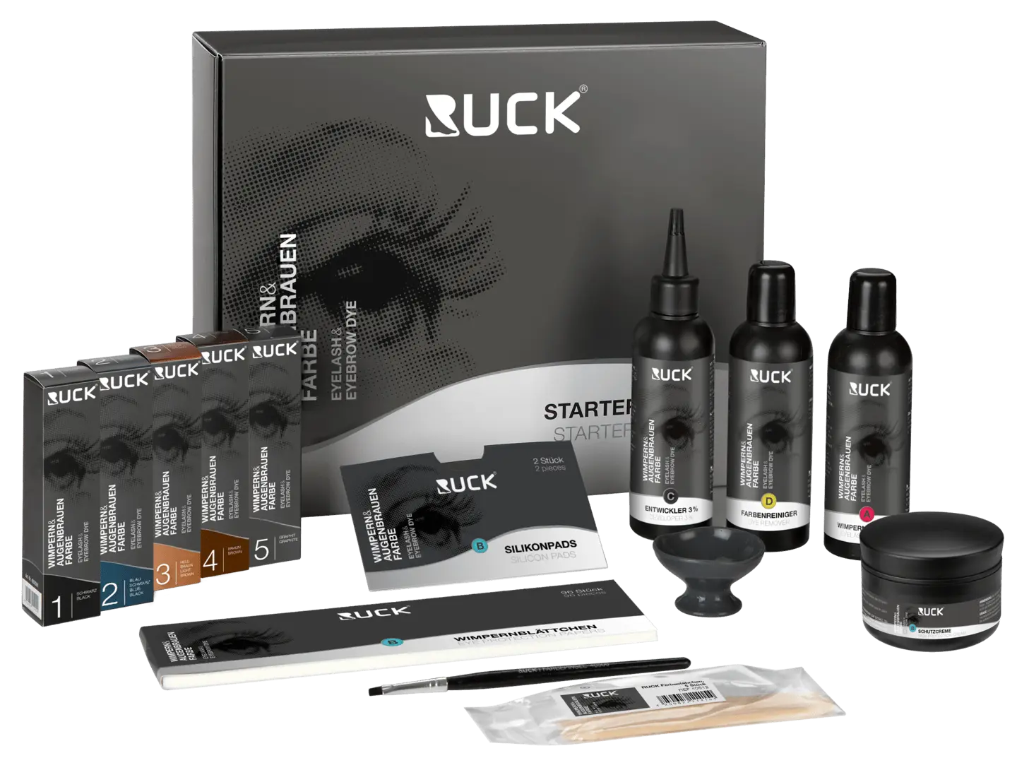 🔴 RUCK Wimpern- und Augenbrauenfarbe Starter-Set