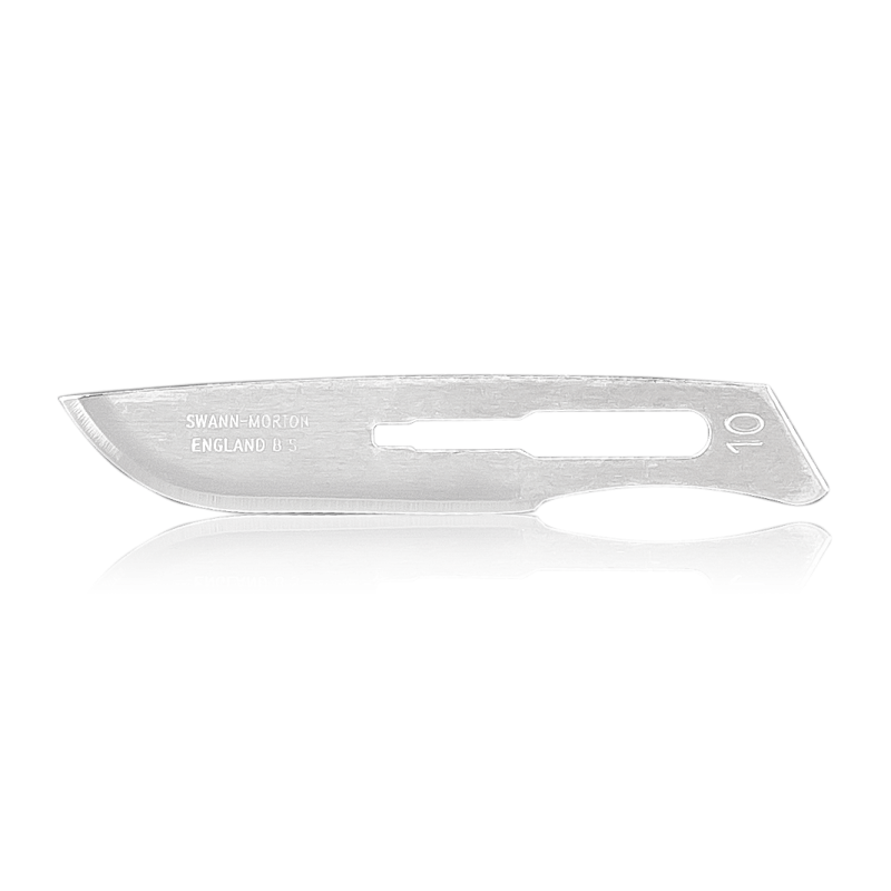 SWANN-MORTON Carbonstahl-Skalpellklingen Nr. 10 steril (100 Stück)