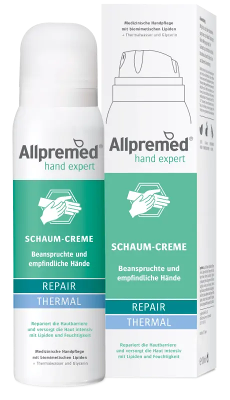 🔴 Allpremed hand expert Lipid Schaum-Creme REPAIR Thermal 100 ml