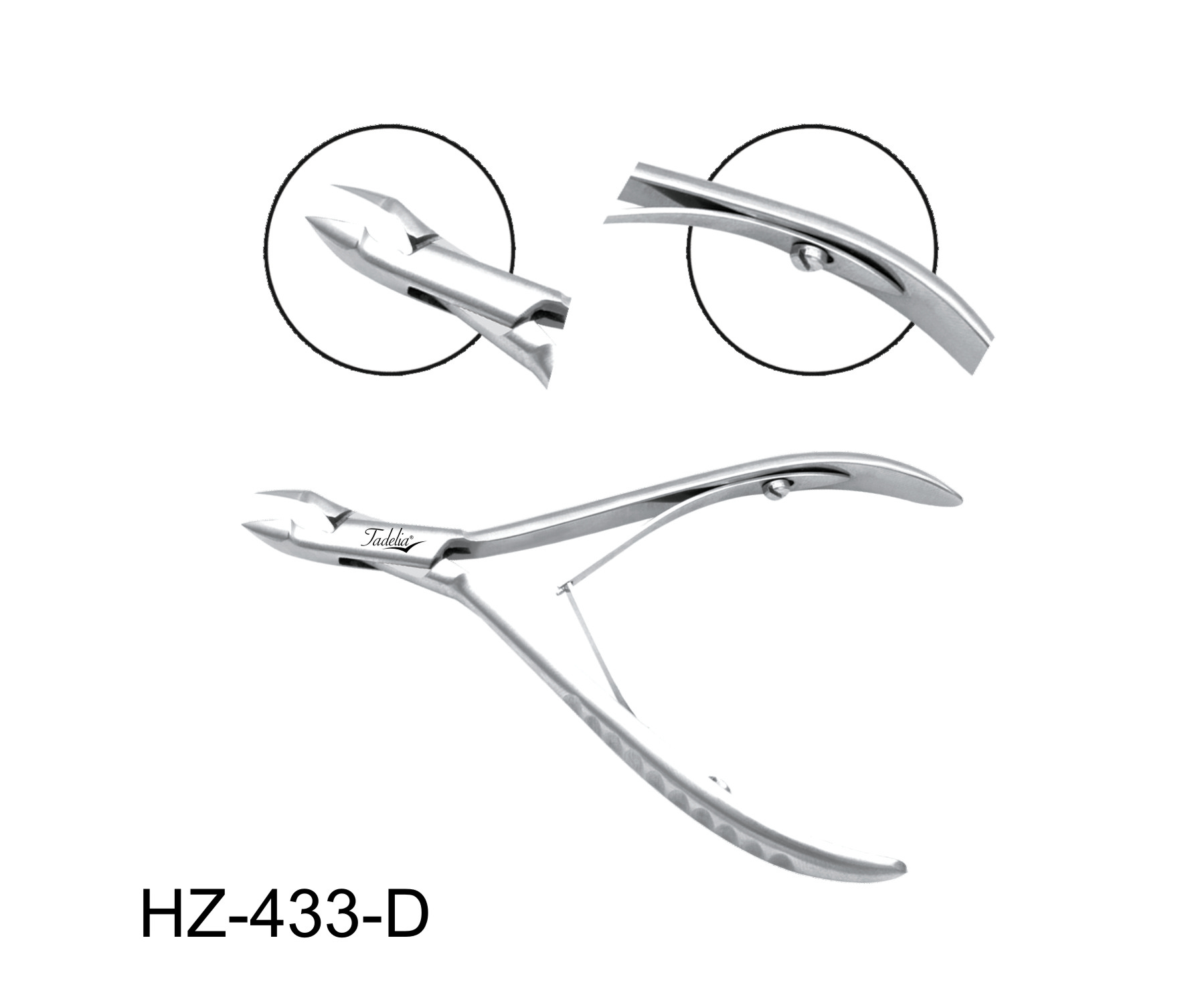 Tadelia® Professional Hautzange für diabetische Fußpflege | HZ-433-D | Länge 11 cm Schneide 3 mm 