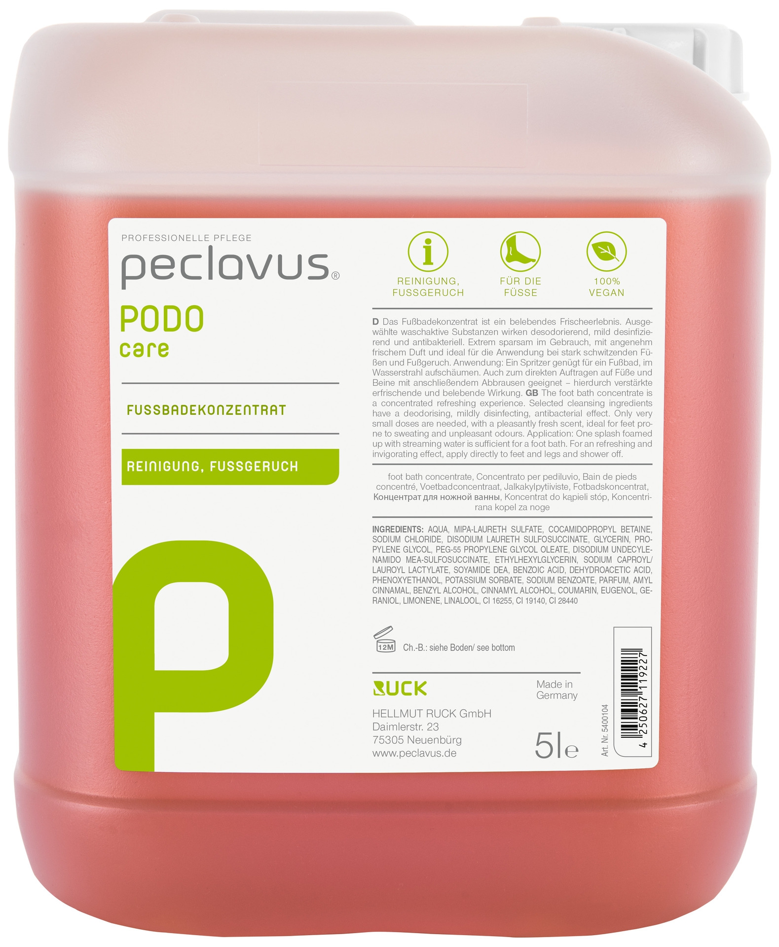 Peclavus PODOcare Fußbadekonzentrat | 5 Liter